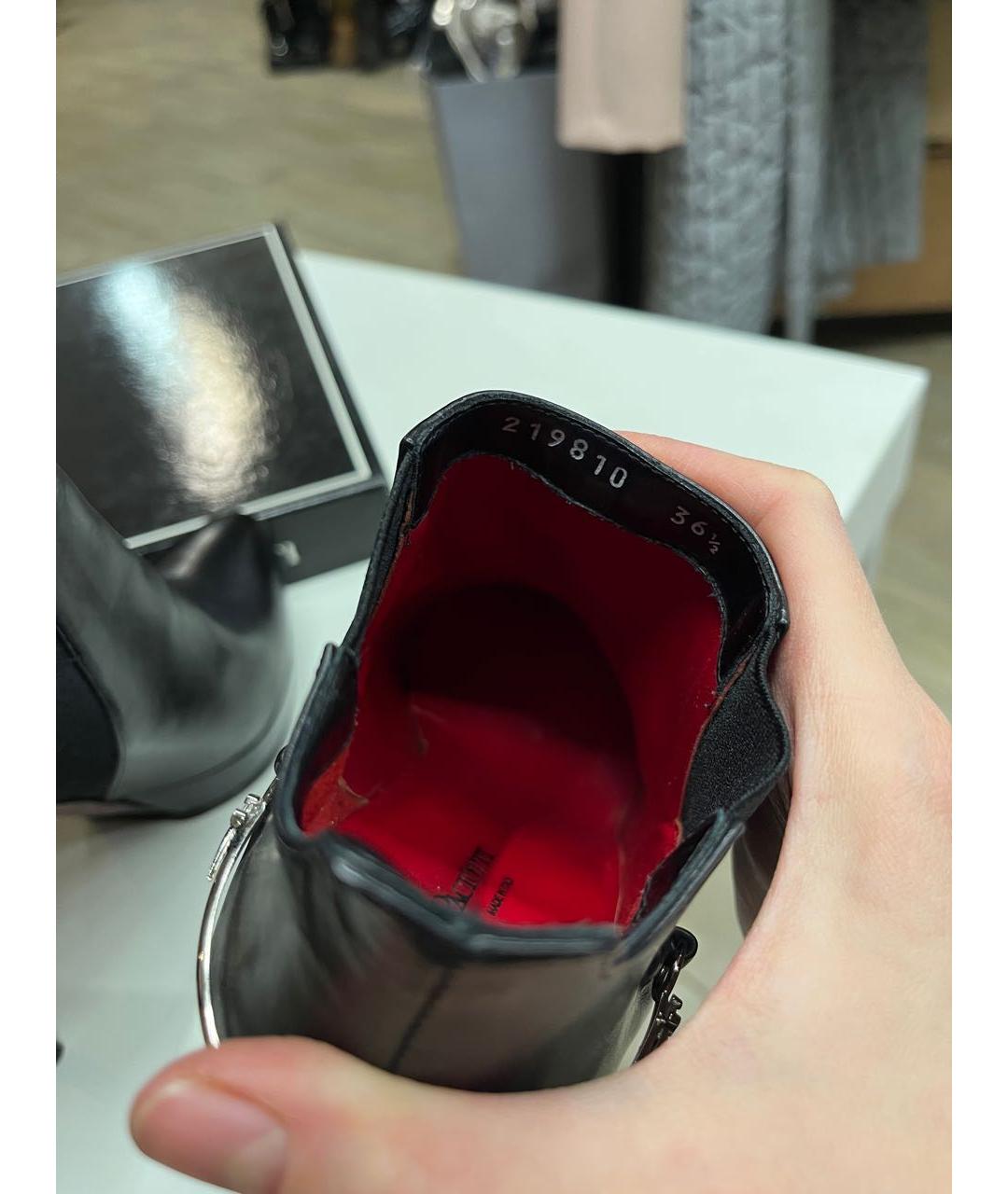 CESARE PACIOTTI Черные кожаные ботильоны, фото 8