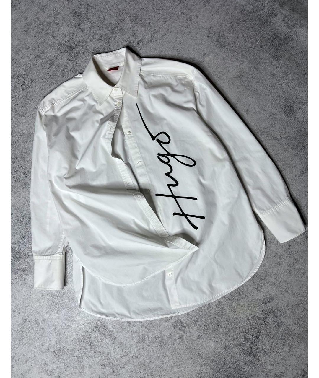 HUGO BOSS Белая хлопковая рубашка, фото 5