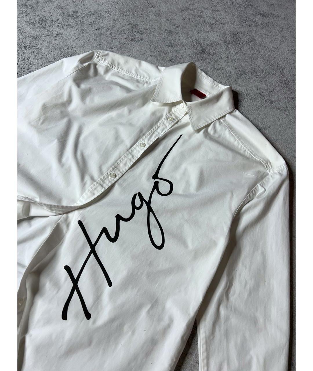 HUGO BOSS Белая хлопковая рубашка, фото 6