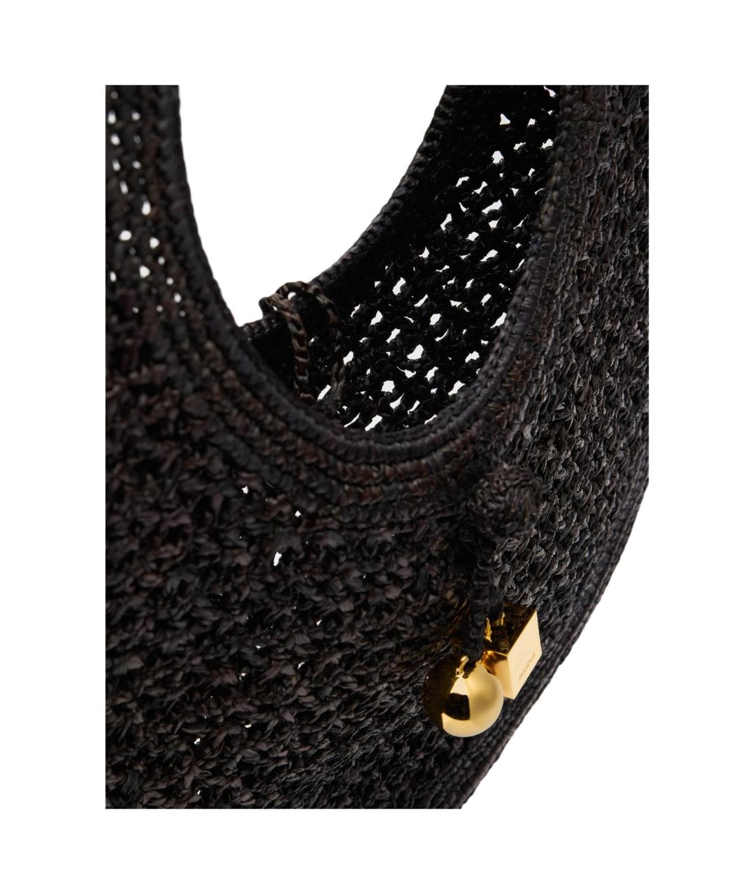 JACQUEMUS Черная тканевая сумка через плечо, фото 5