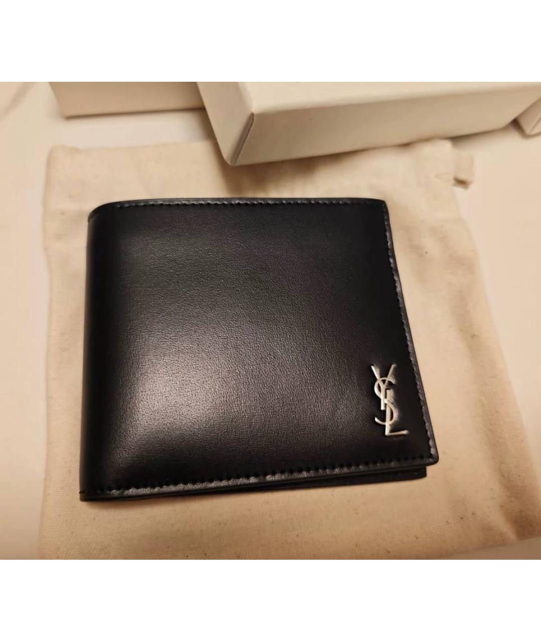 SAINT LAURENT Черный кошелек, фото 5