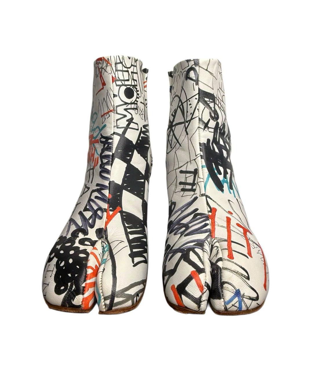 MAISON MARGIELA Белые кожаные полусапоги, фото 3