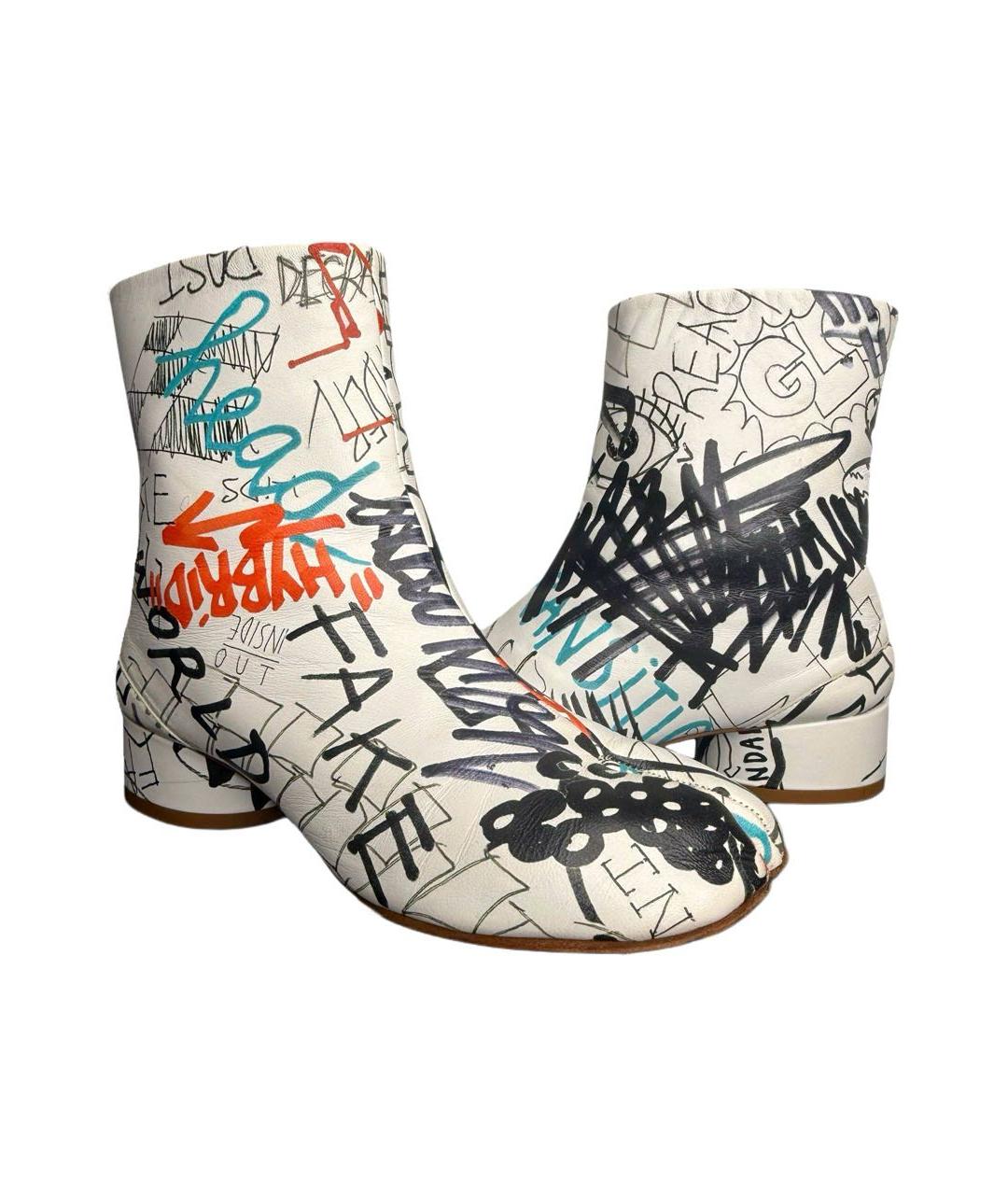 MAISON MARGIELA Белые кожаные полусапоги, фото 2