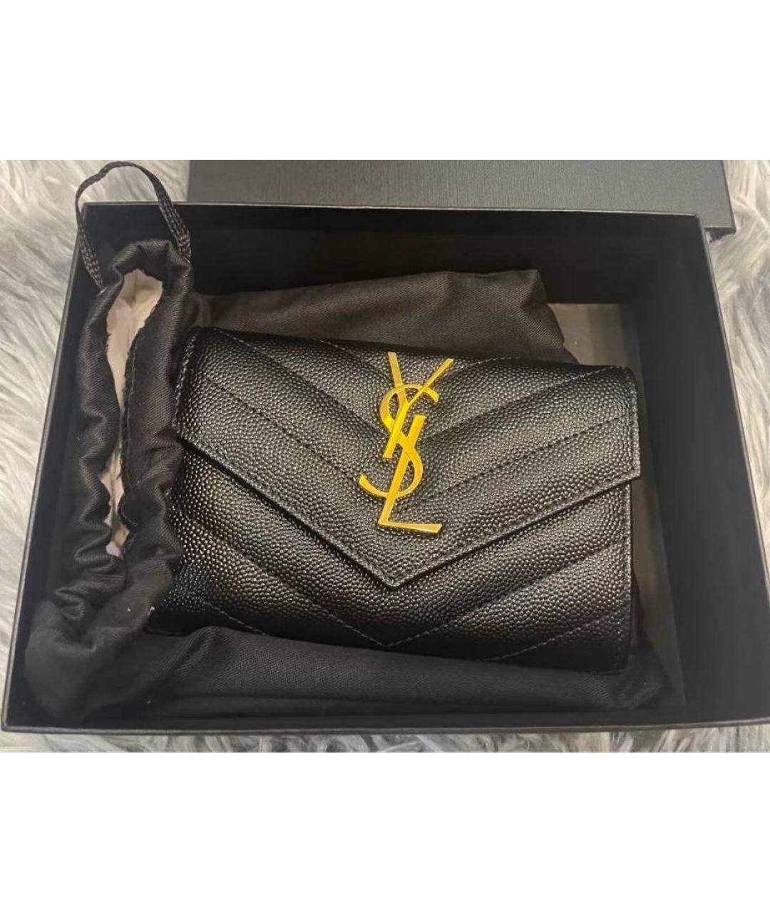 SAINT LAURENT Черный кошелек, фото 5