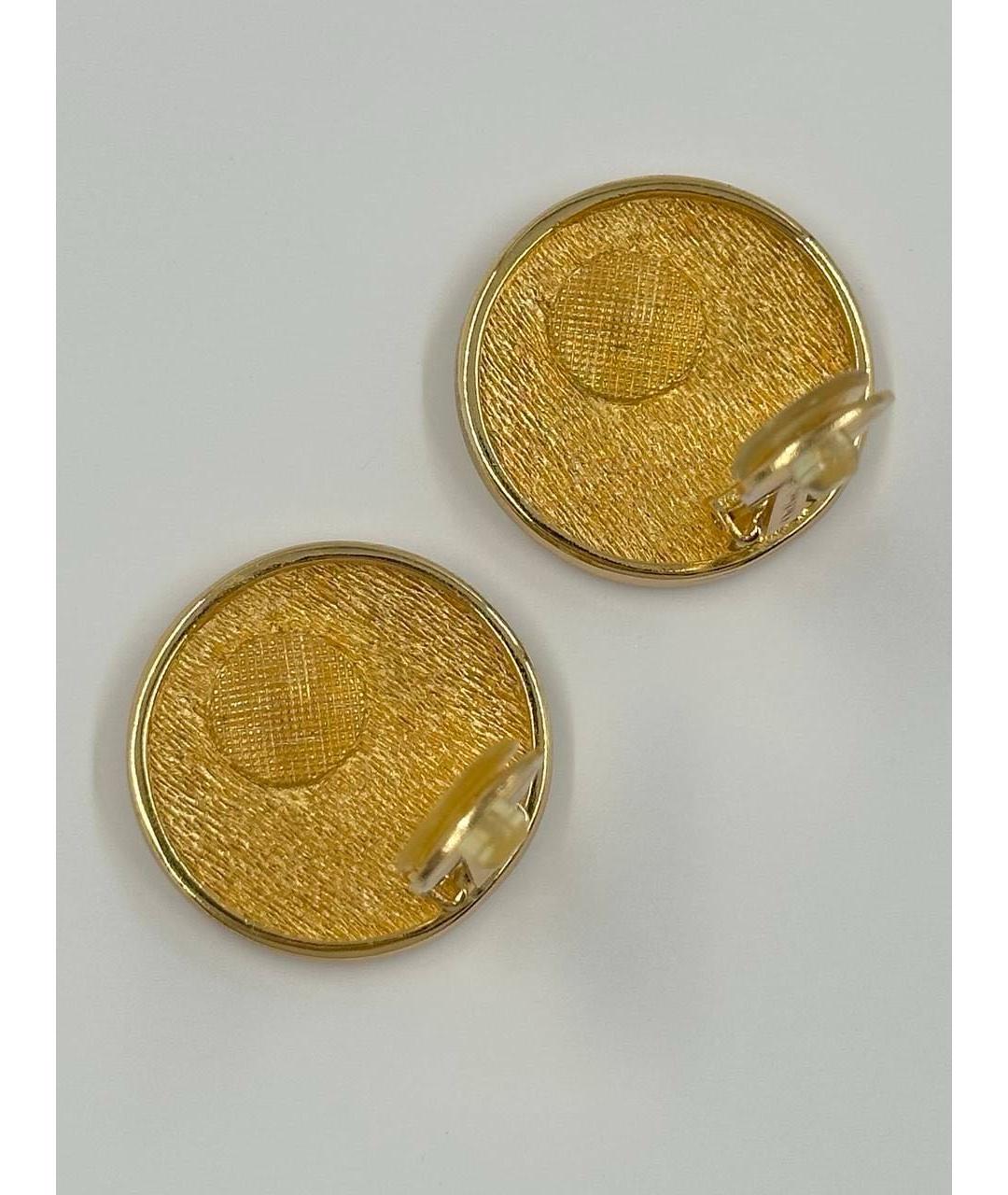 CHRISTIAN DIOR Золотые позолоченные клипсы, фото 6
