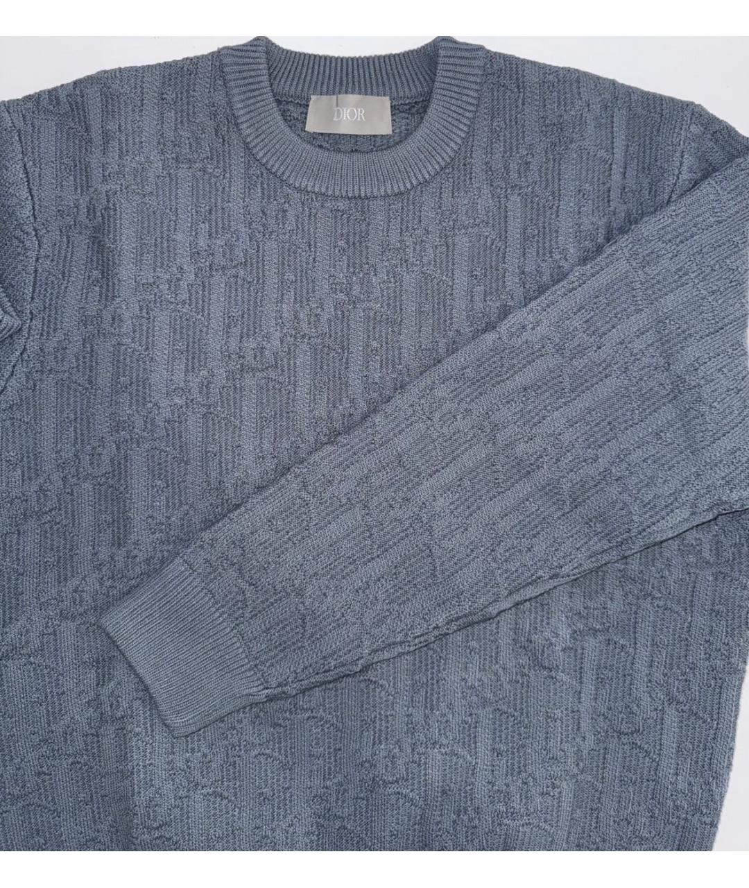 CHRISTIAN DIOR Серый хлопковый джемпер / свитер, фото 3