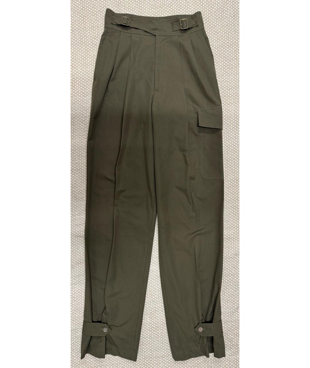 RALPH LAUREN Хаки хлопковые брюки широкие, фото 8