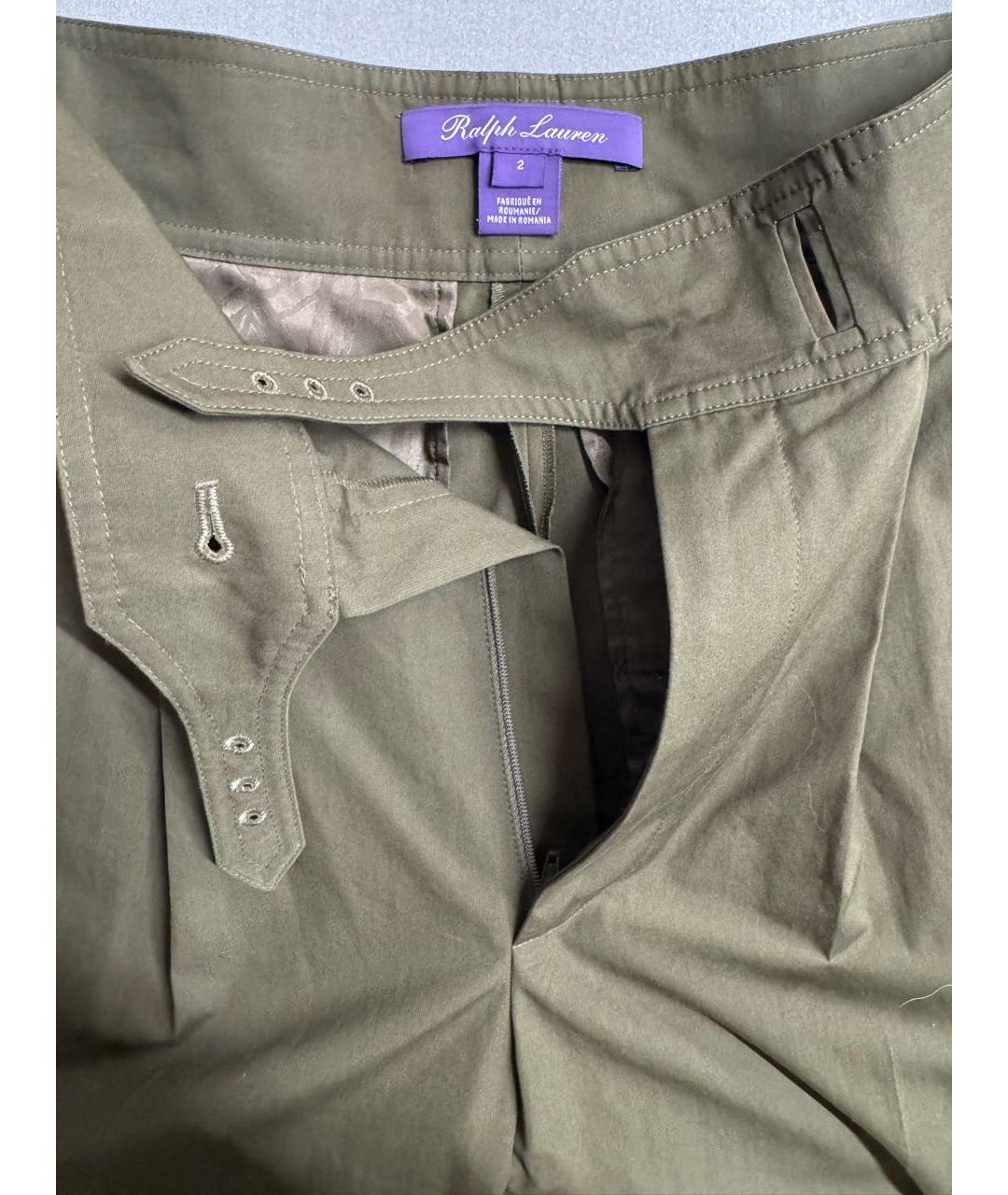 RALPH LAUREN Хаки хлопковые брюки широкие, фото 3
