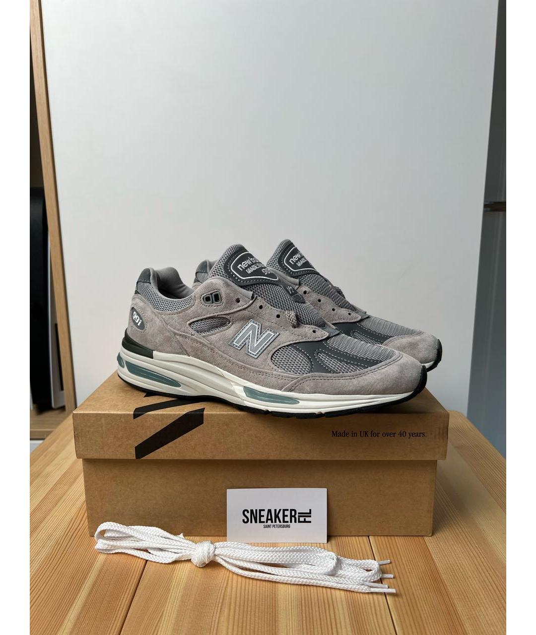 NEW BALANCE Серые замшевые низкие кроссовки / кеды, фото 5