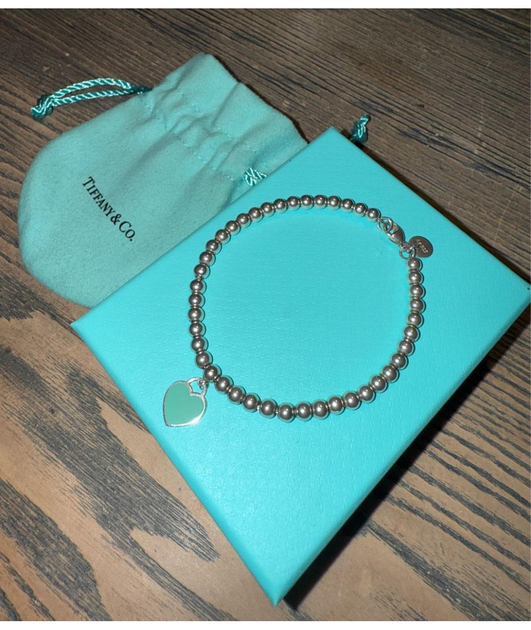 TIFFANY&CO Бирюзовый серебряный браслет, фото 4