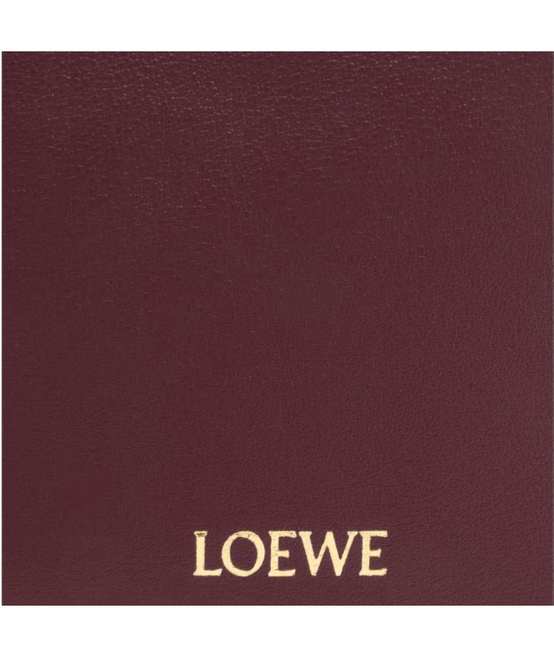 LOEWE Бордовая кожаная сумка через плечо, фото 7