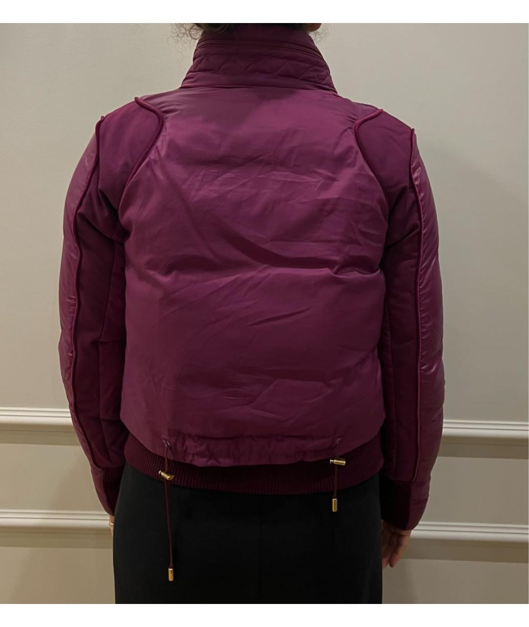 GUCCI Фиолетовый полиэстеровый пуховик, фото 2
