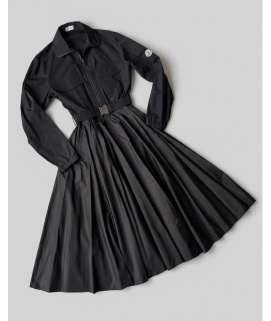 MONCLER Черное полиамидовое повседневное платье, фото 6