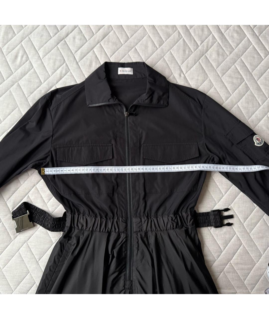 MONCLER Черный полиамидовый сарафан, фото 7