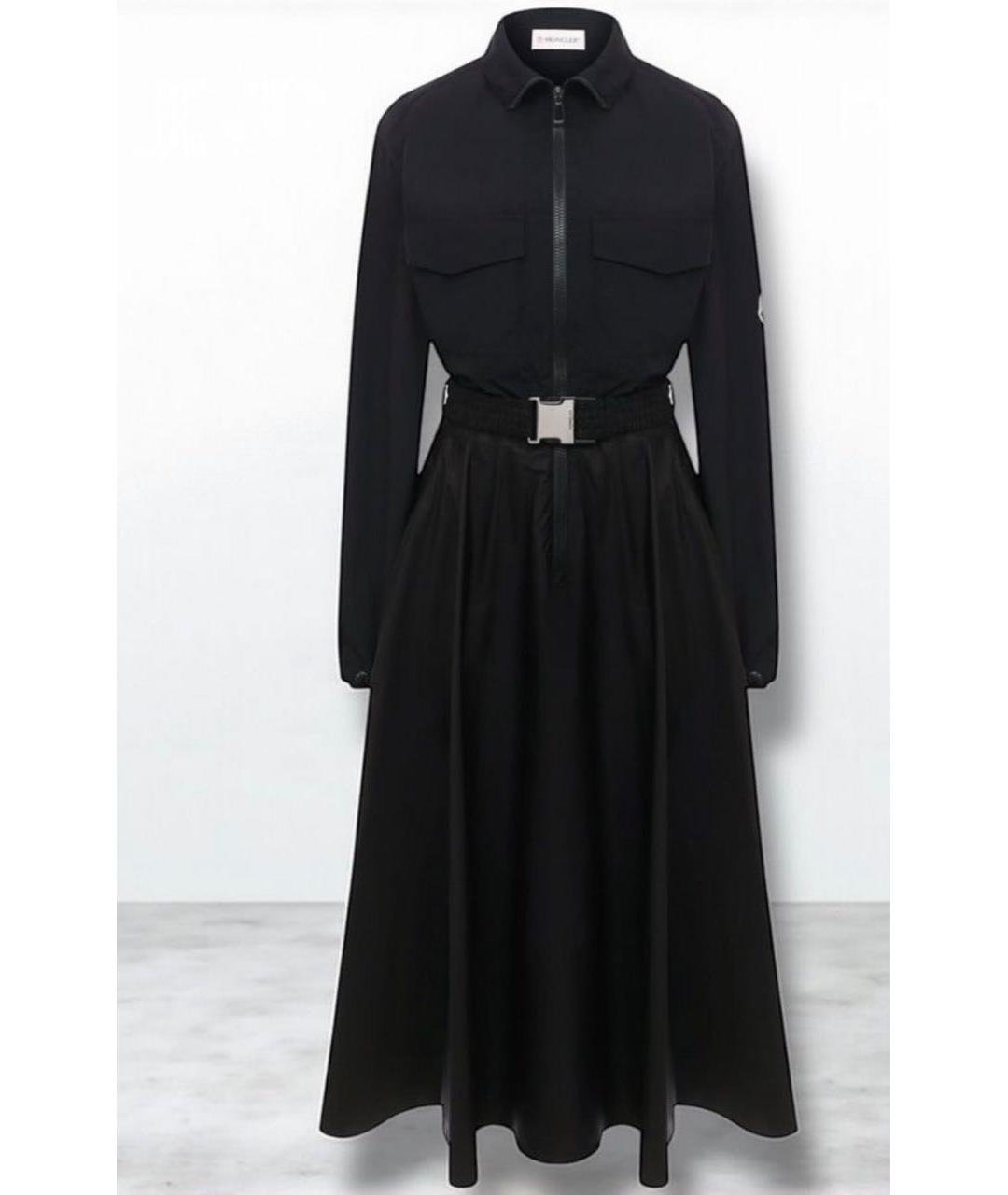 MONCLER Черный полиамидовый сарафан, фото 8