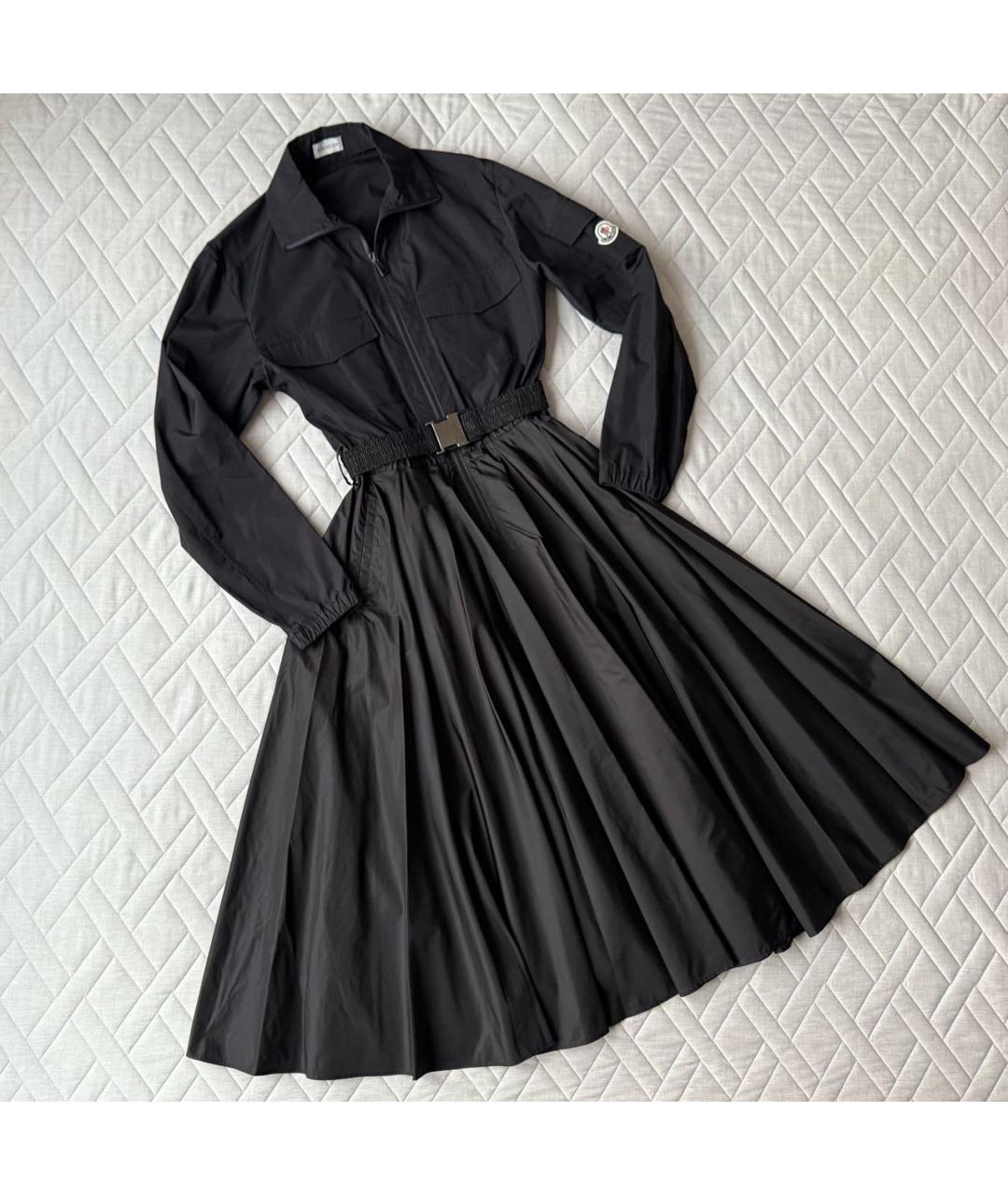 MONCLER Черный полиамидовый сарафан, фото 4