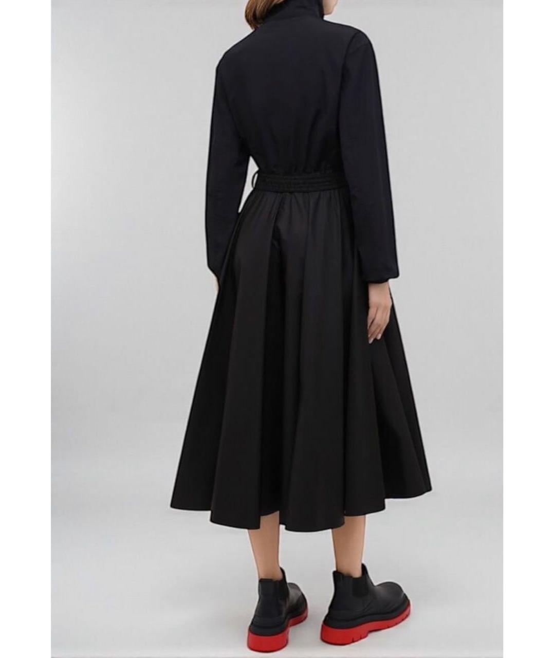 MONCLER Черное полиамидовое повседневное платье, фото 3