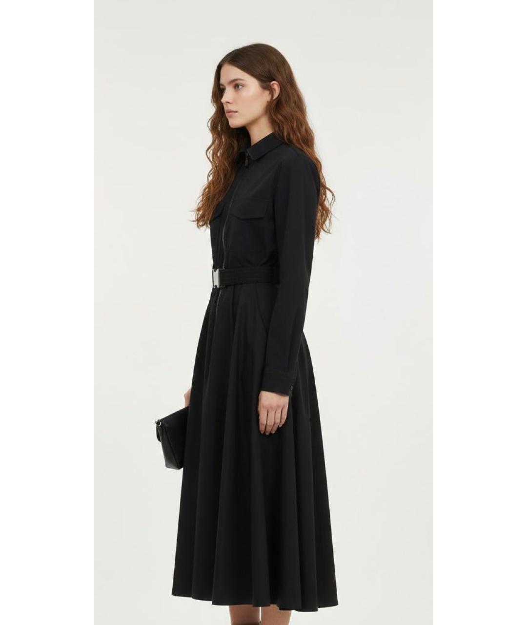 MONCLER Черное полиамидовое повседневное платье, фото 2