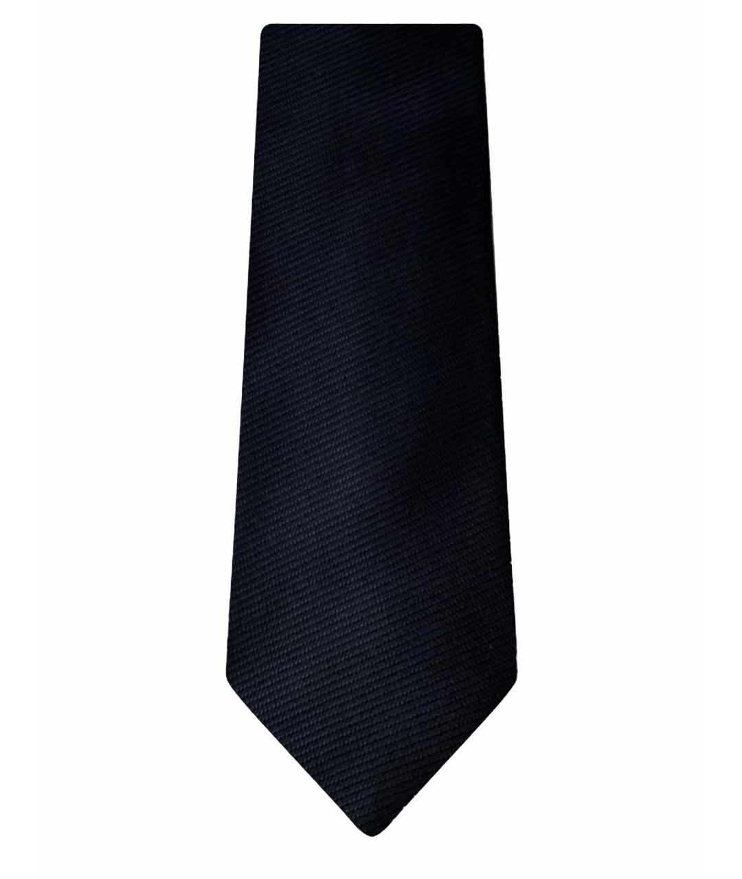 TOM FORD Темно-синий шелковый галстук, фото 1