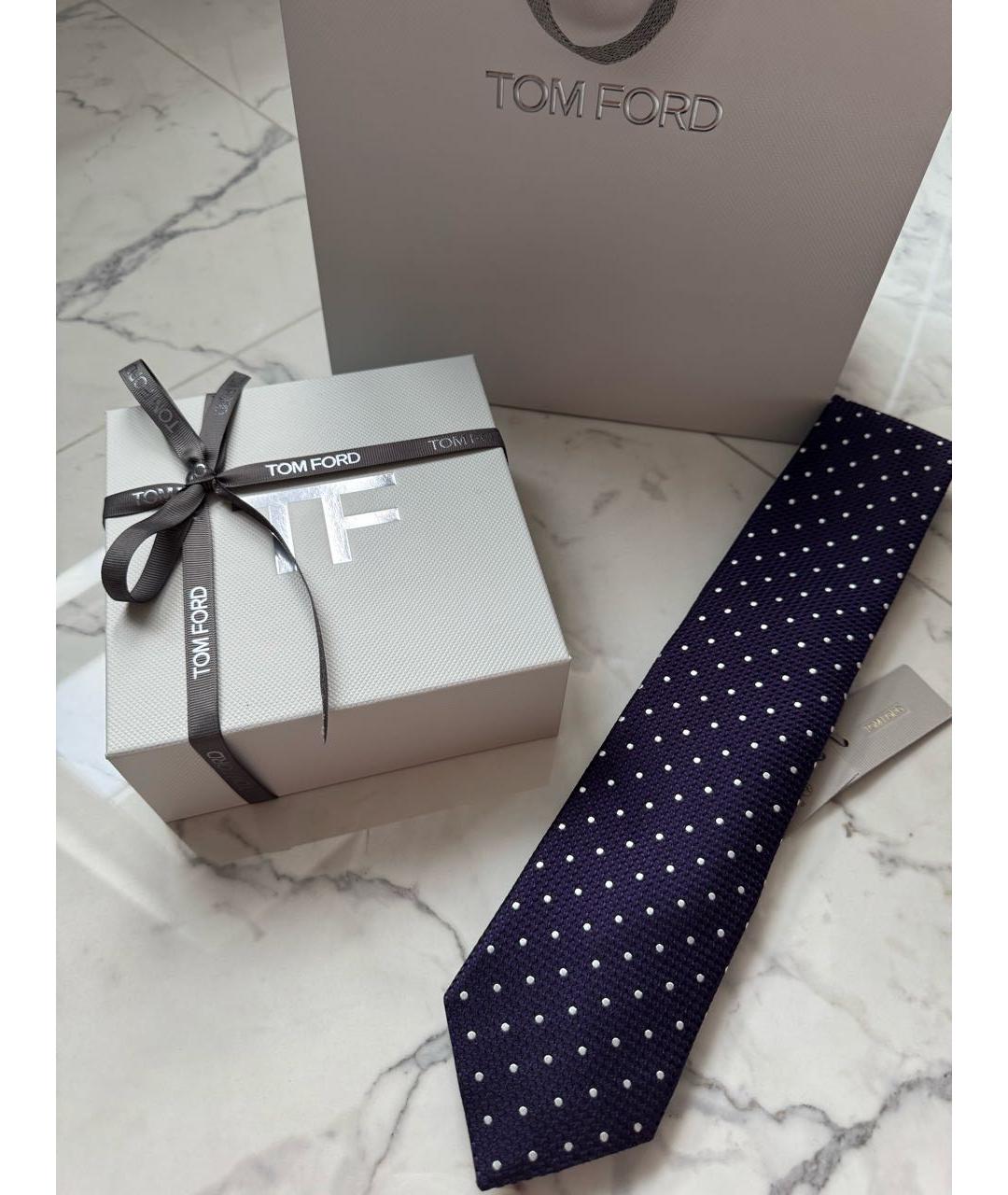 TOM FORD Фиолетовый шелковый галстук, фото 6