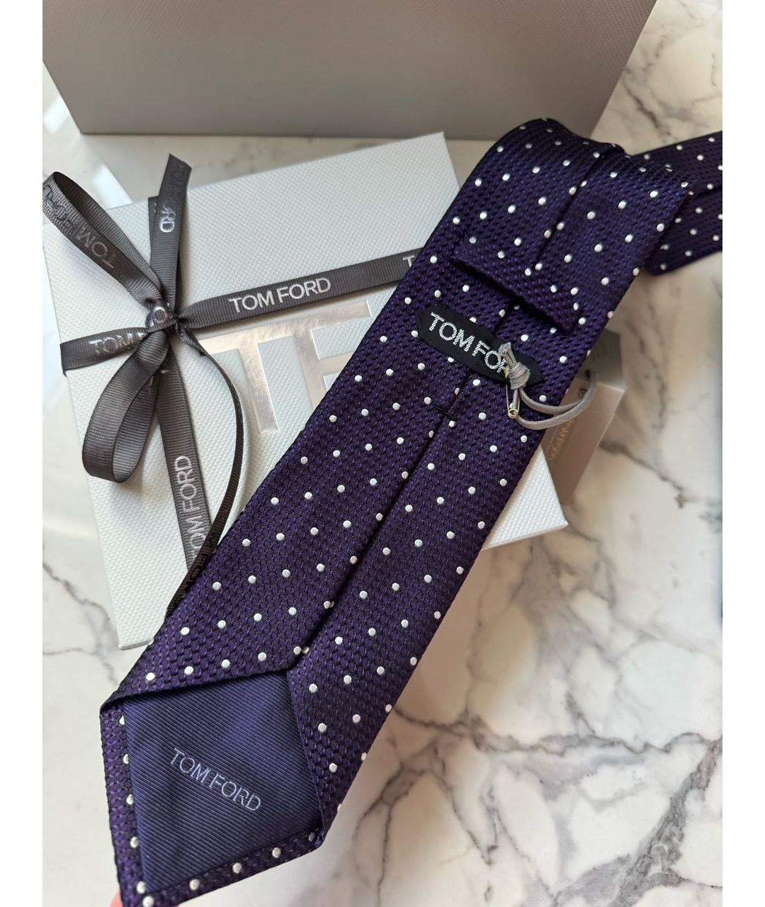 TOM FORD Фиолетовый шелковый галстук, фото 3