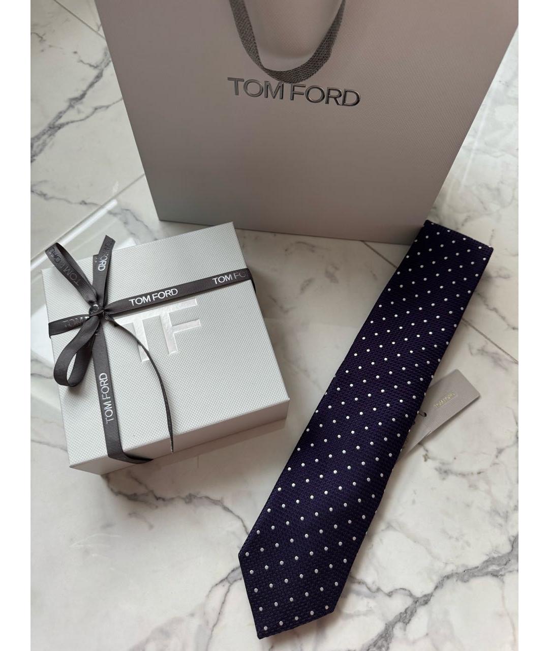 TOM FORD Фиолетовый шелковый галстук, фото 5