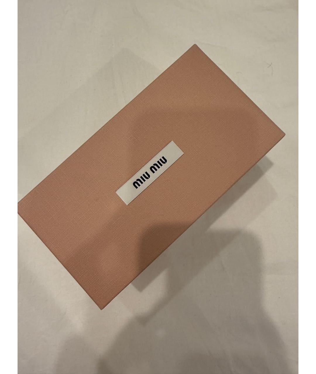 MIU MIU Коричневые металлические солнцезащитные очки, фото 4