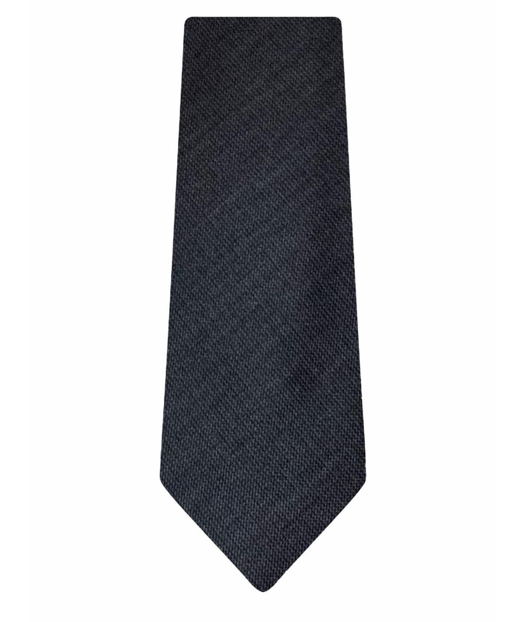 TOM FORD Антрацитовый шелковый галстук, фото 1