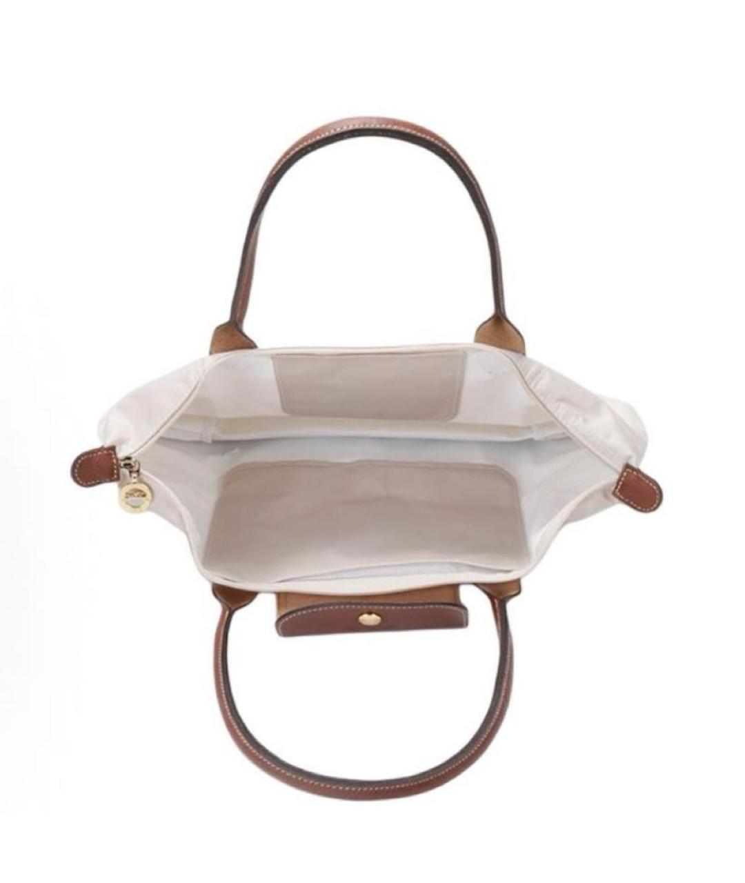 LONGCHAMP Бежевая тканевая сумка тоут, фото 3