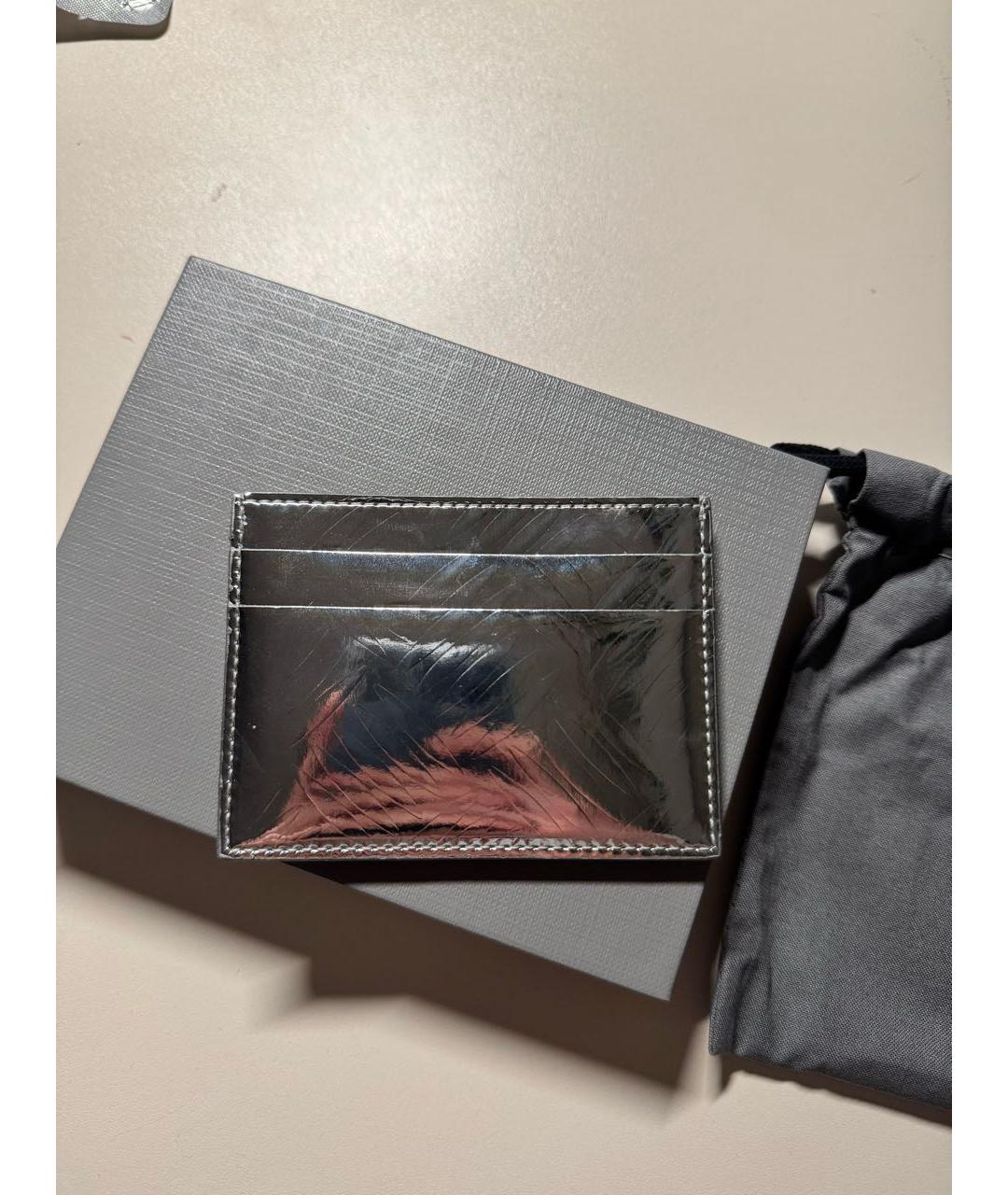 BALENCIAGA Серебрянный кожаный кардхолдер, фото 3