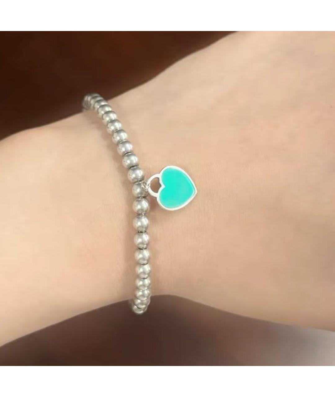 TIFFANY&CO Бирюзовый серебряный браслет, фото 5