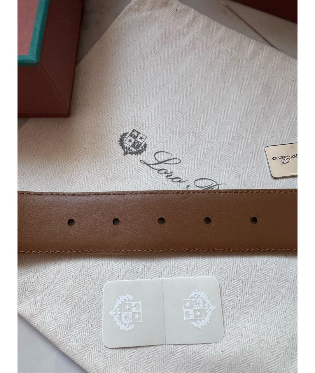 LORO PIANA Горчичный замшевый ремень, фото 8