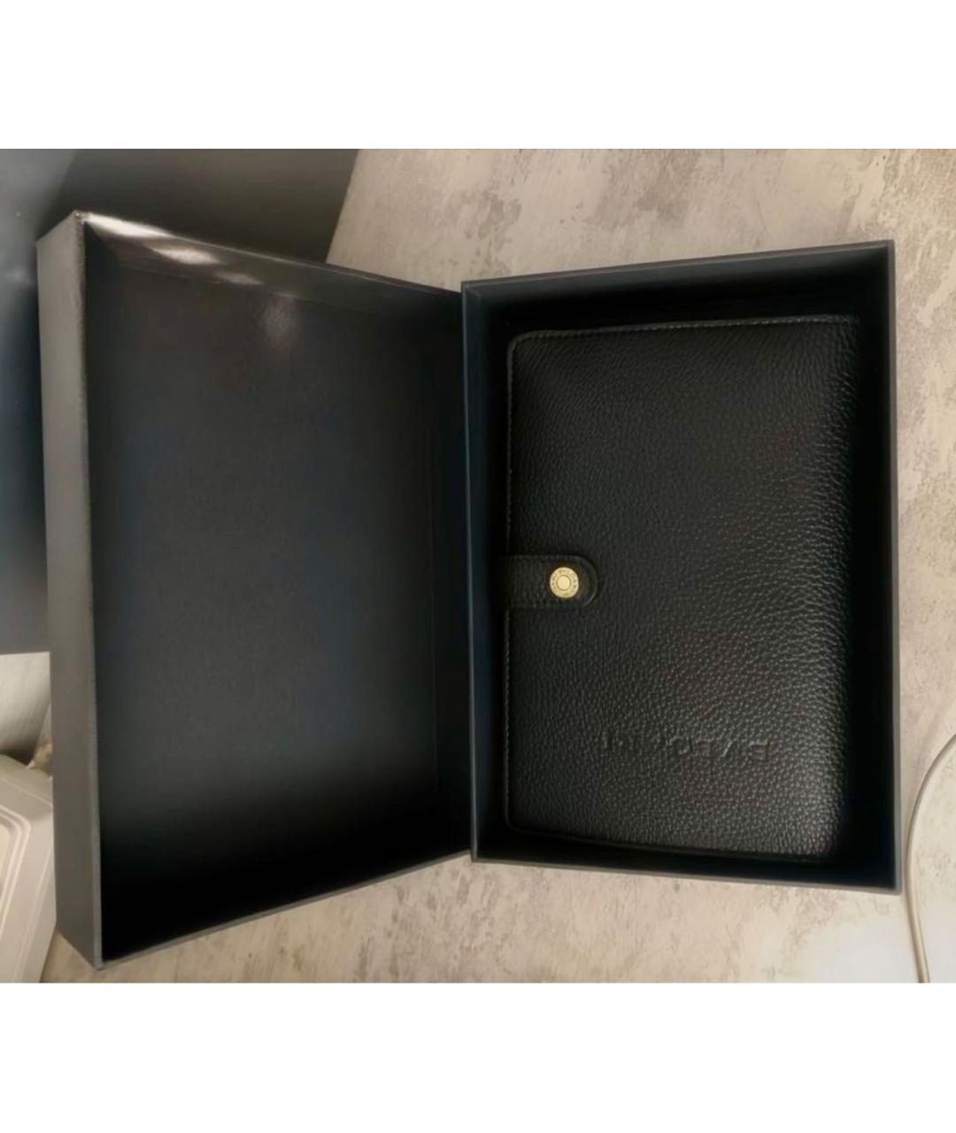 BVLGARI Черная кожаная папка для документов, фото 9