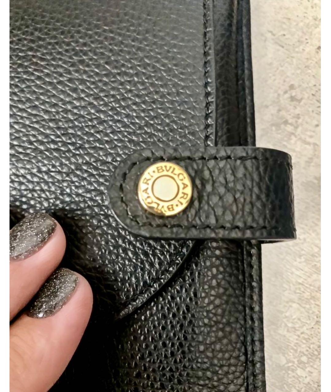 BVLGARI Черная кожаная папка для документов, фото 6