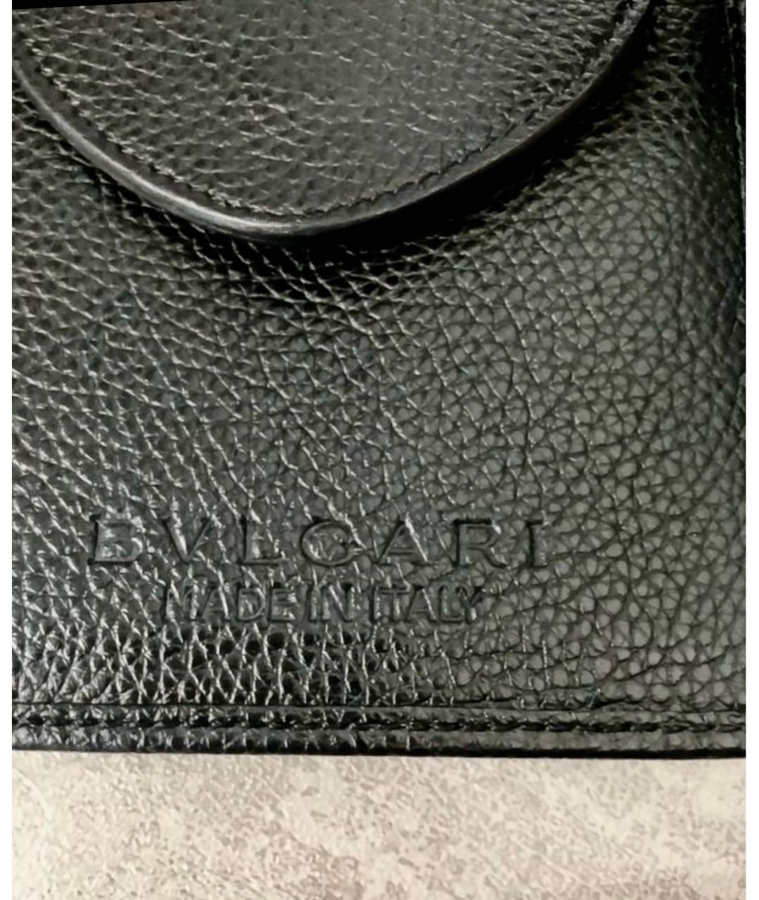 BVLGARI Черная кожаная папка для документов, фото 7