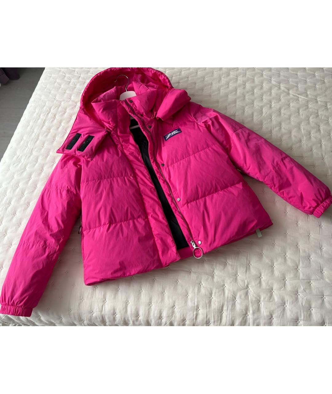 OFF-WHITE Розовый полиамидовый пуховик, фото 5