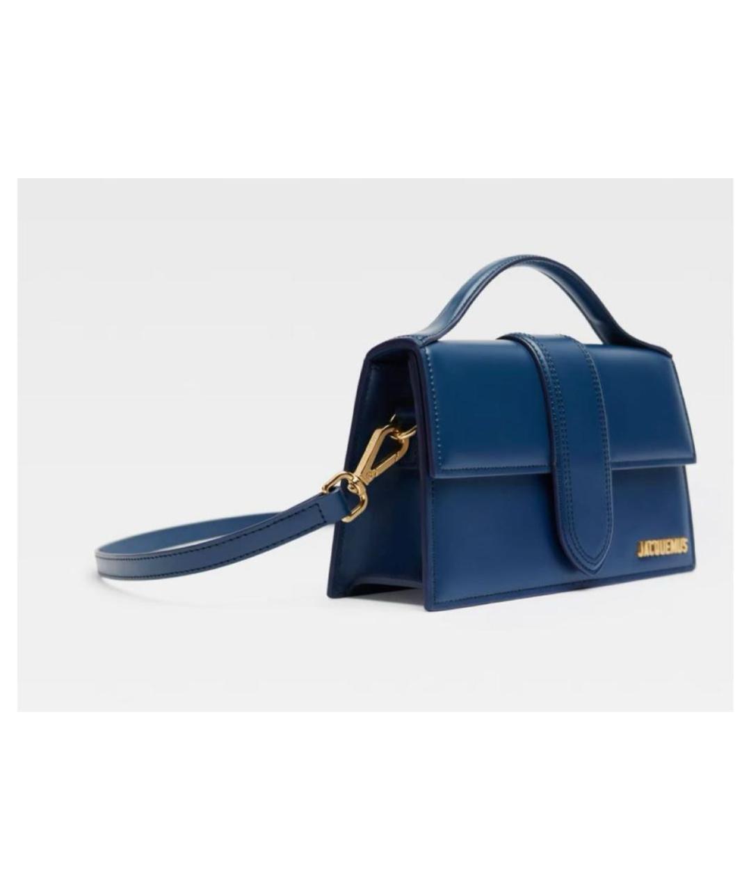 JACQUEMUS Синяя кожаная сумка через плечо, фото 2