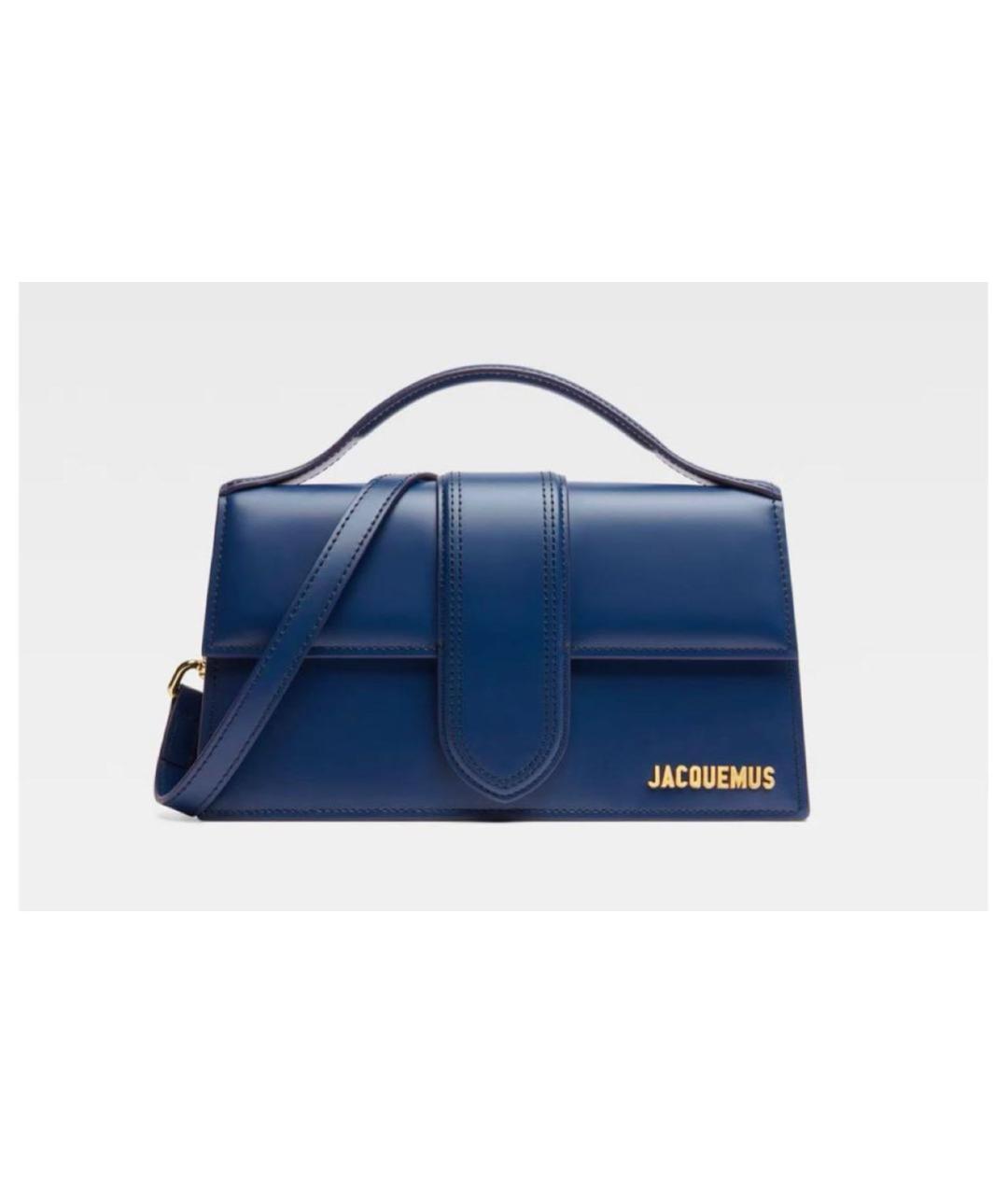 JACQUEMUS Синяя кожаная сумка через плечо, фото 6