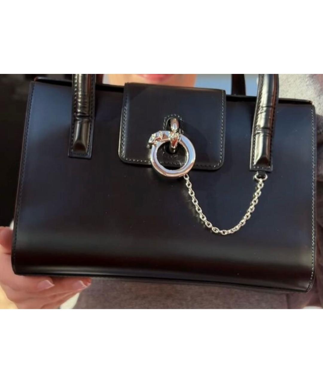 CARTIER Черная кожаная сумка тоут, фото 7