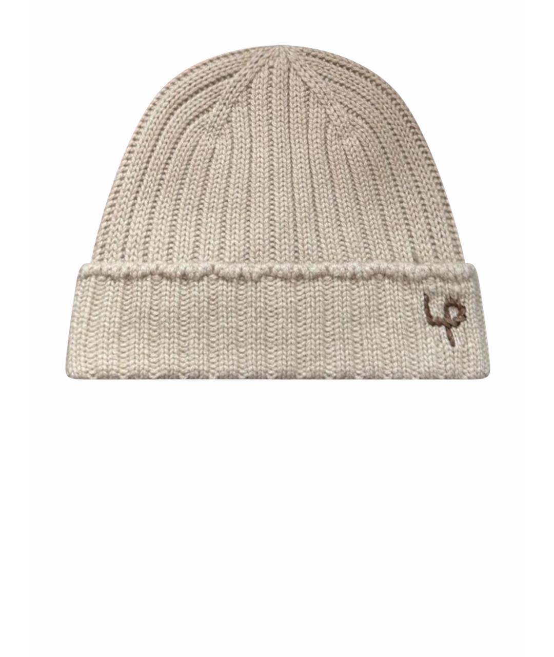LORO PIANA Бежевая кашемировая шапка, фото 1