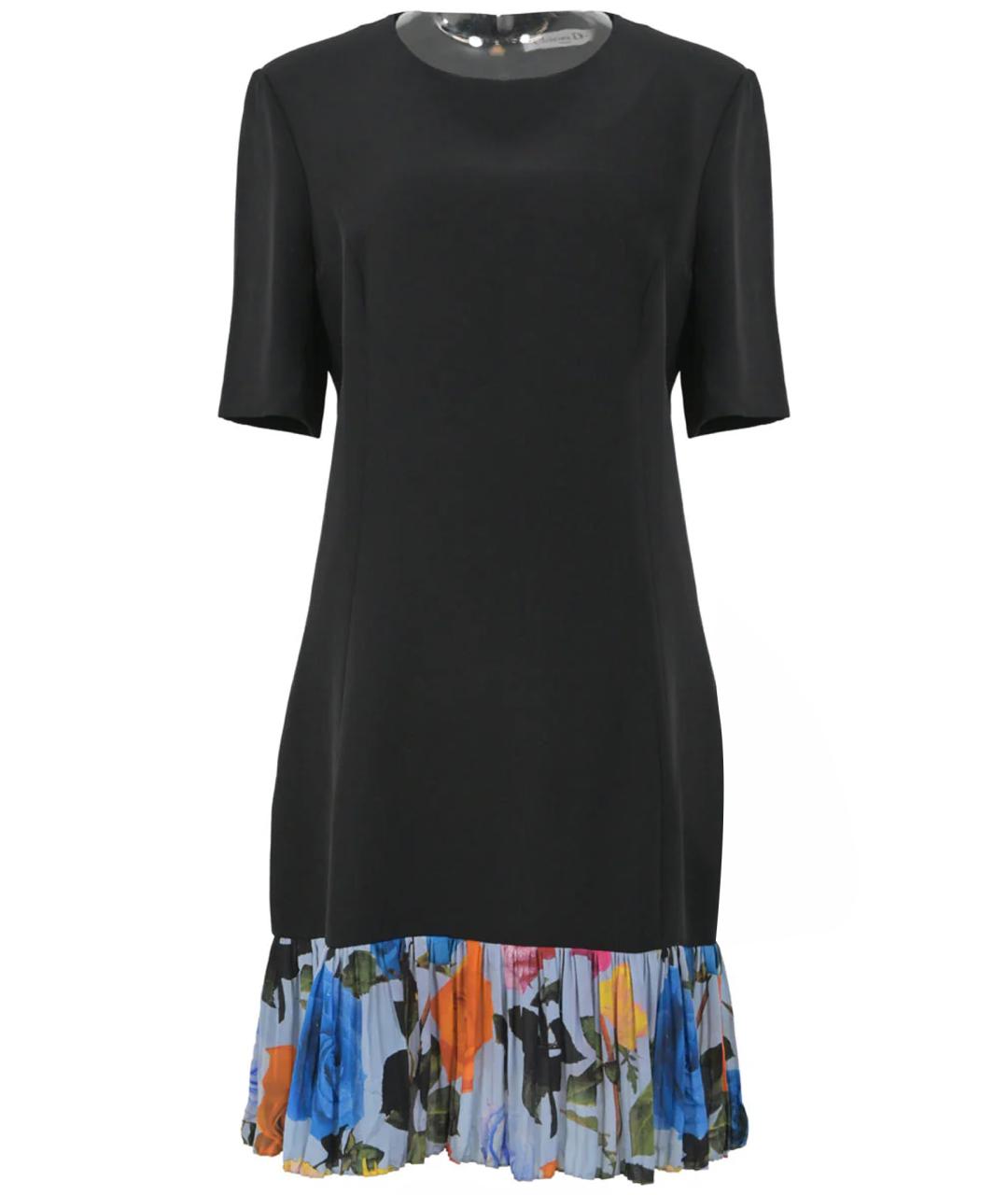 CHRISTIAN DIOR Черное шелковое коктейльное платье, фото 8