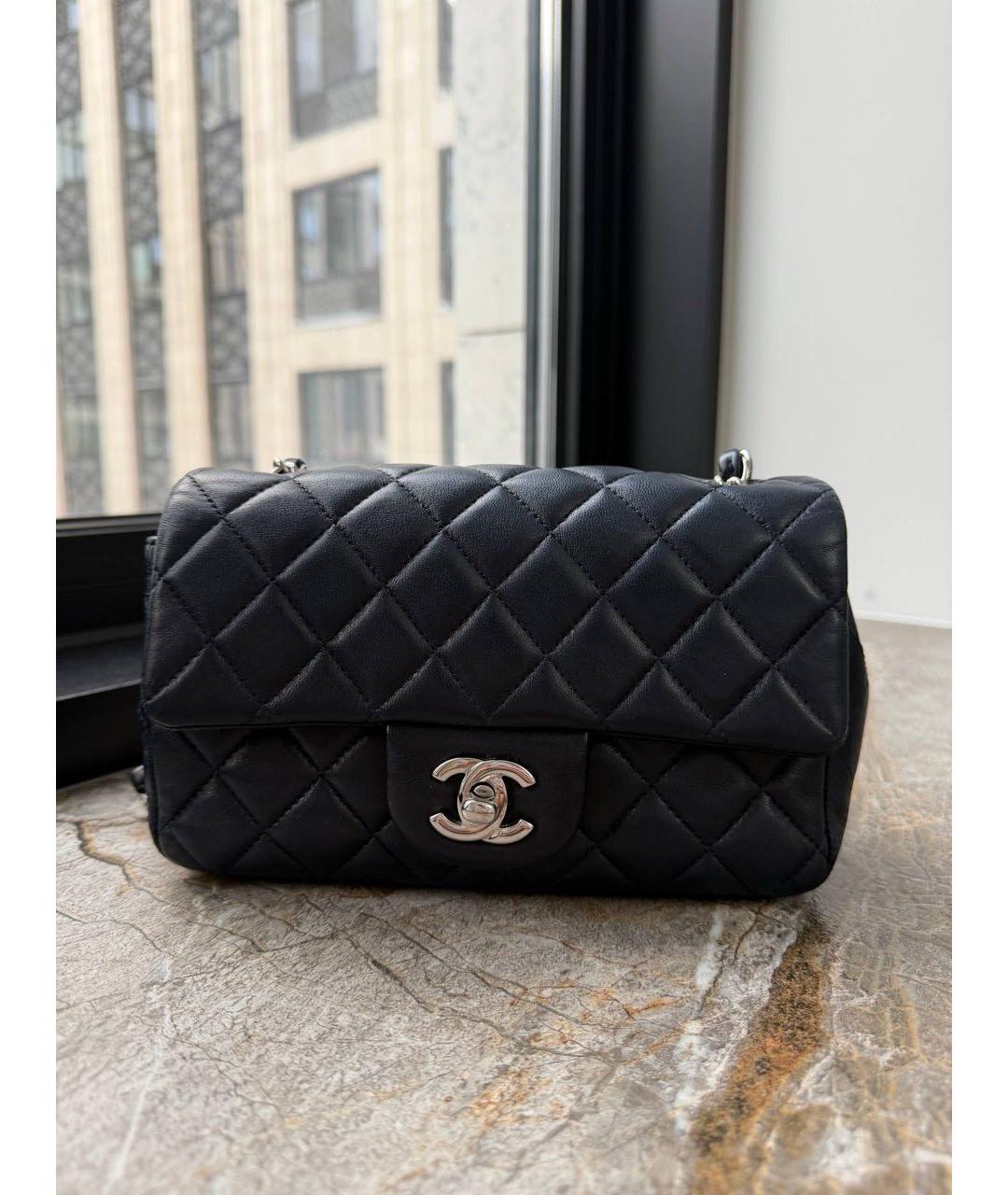 CHANEL Черная кожаная сумка через плечо, фото 9