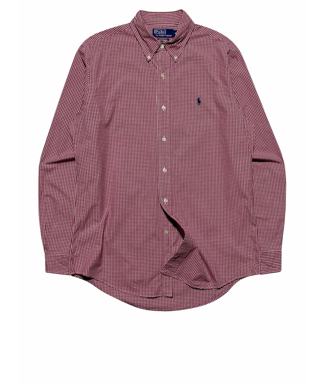 POLO RALPH LAUREN Бордовая хлопковая кэжуал рубашка, фото 1