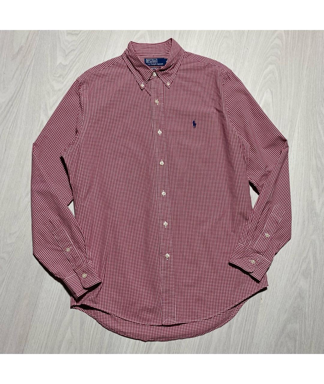 POLO RALPH LAUREN Бордовая хлопковая кэжуал рубашка, фото 4
