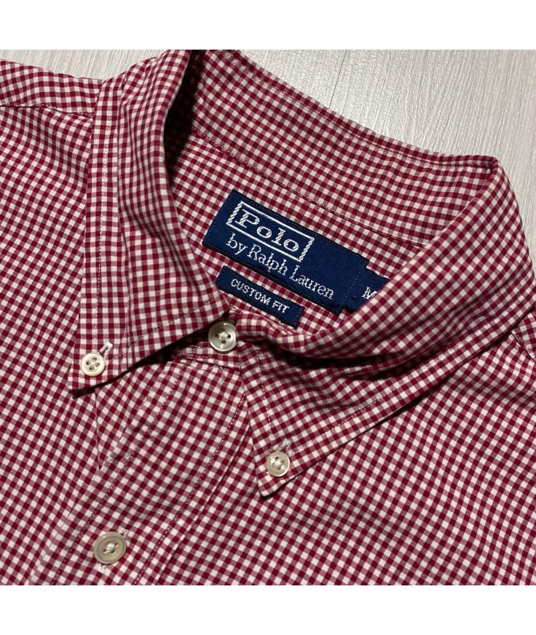POLO RALPH LAUREN Бордовая хлопковая кэжуал рубашка, фото 3