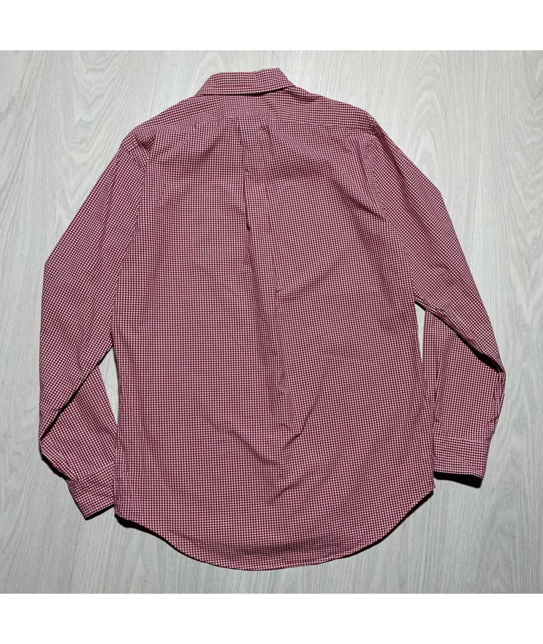POLO RALPH LAUREN Бордовая хлопковая кэжуал рубашка, фото 5