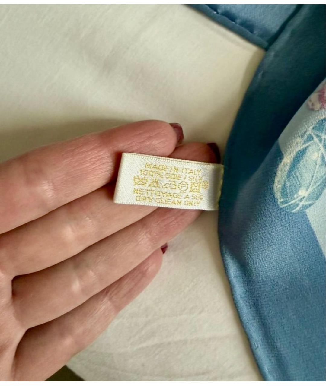 CARTIER Антрацитовый шелковый платок, фото 5