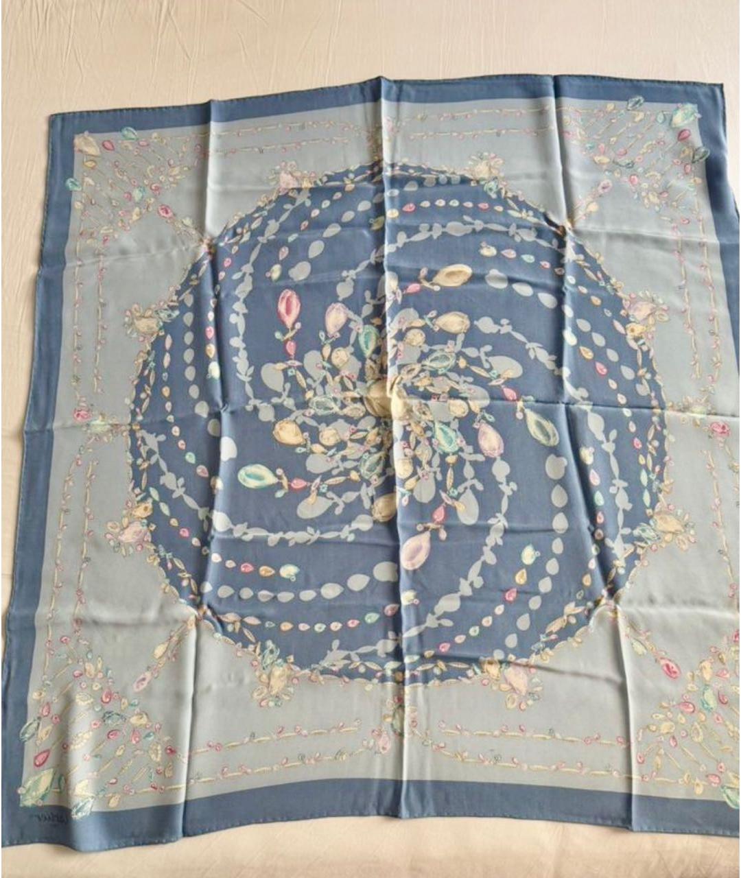 CARTIER Антрацитовый шелковый платок, фото 2