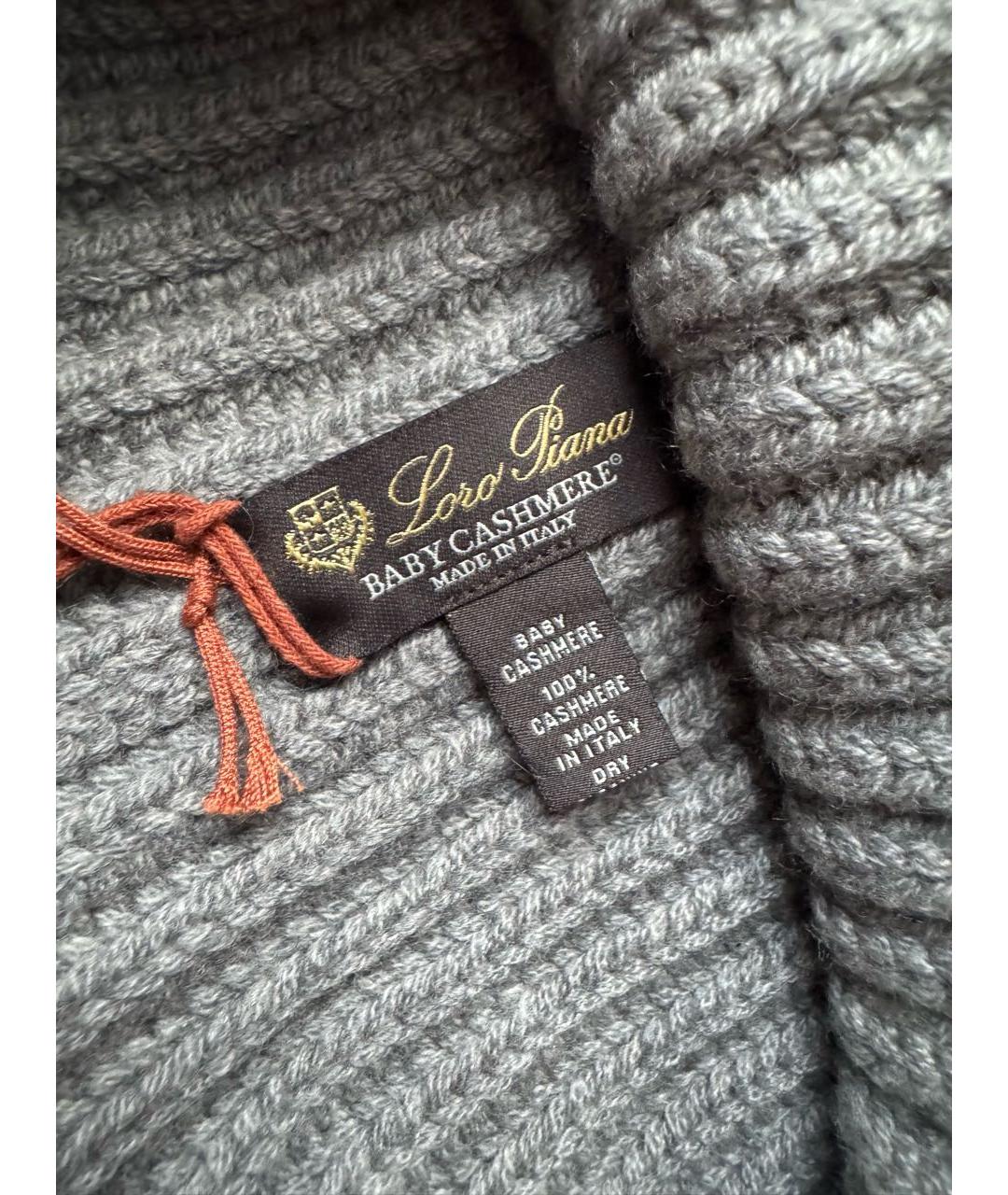 LORO PIANA Серая кашемировая шапка, фото 7