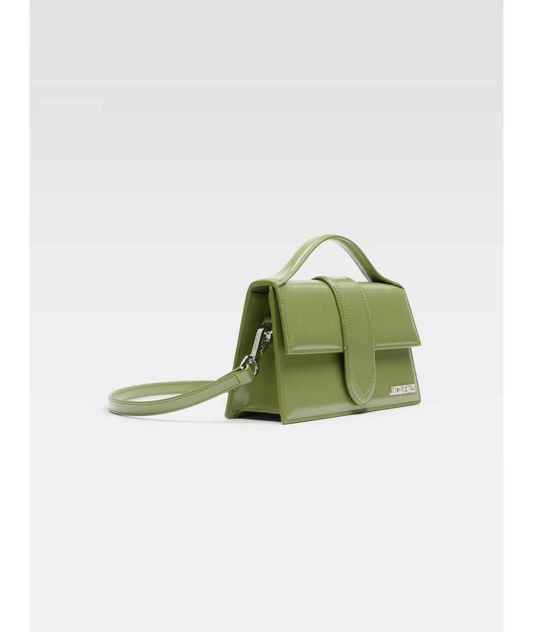 JACQUEMUS Зеленая кожаная сумка через плечо, фото 2